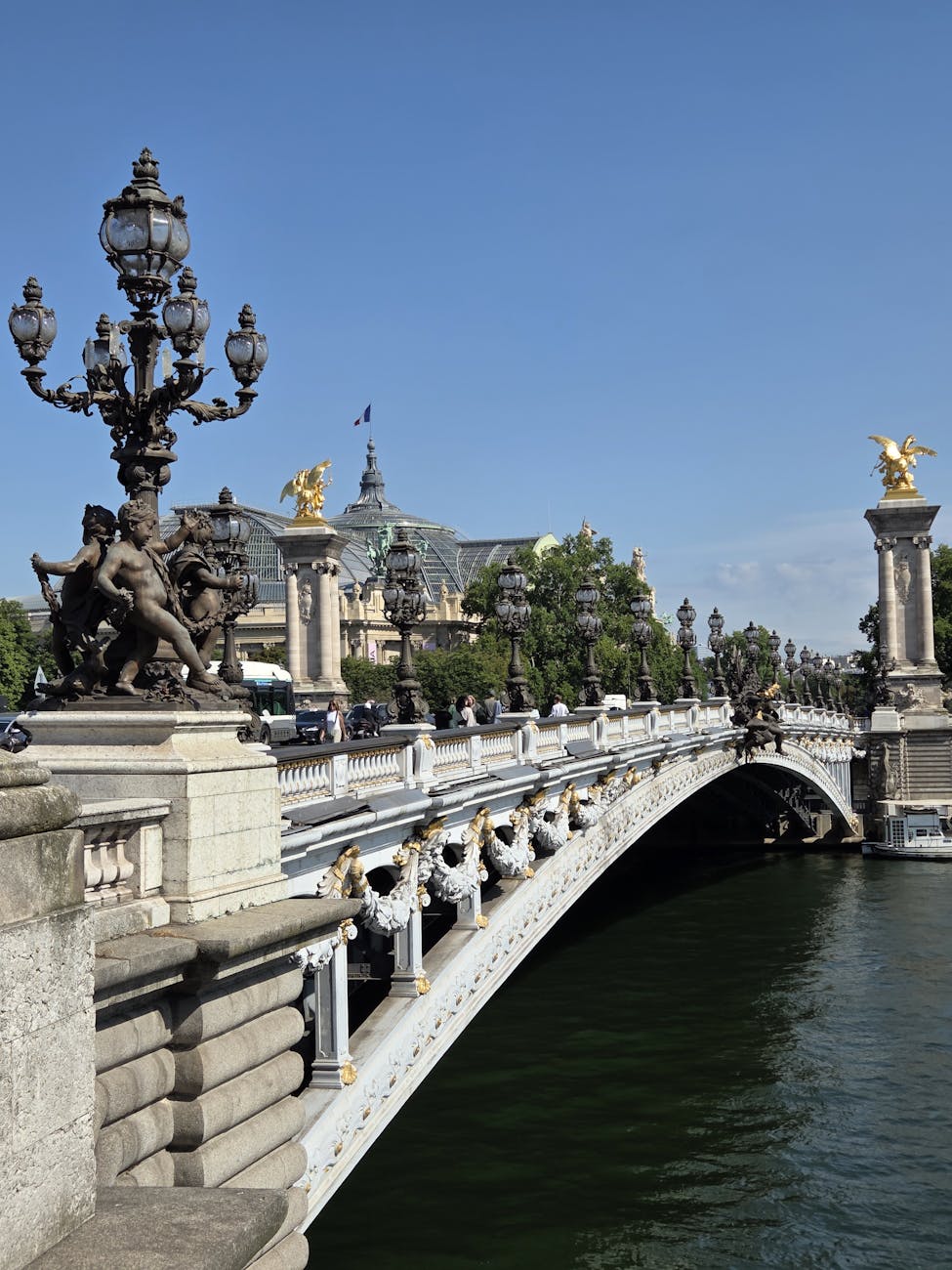 bridge to grand palais in paris